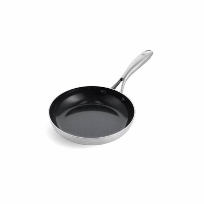 Vigor SS1 Series 15 Stainless Steel Fry Pan with Aluminum-Clad Bottom and  Dual Handles