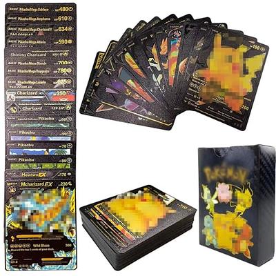 55pcs Black Cards Packs,TCG Deck Box Black Foil Card Assorted Cards for  Kids Christmas Birthday Party Favors Gifts Toy 
