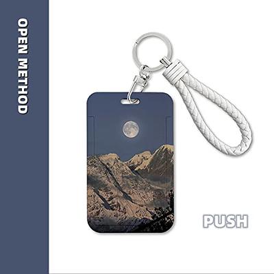 plastic card holder keychain