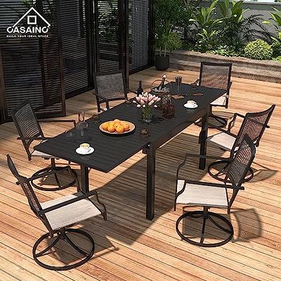 Yangming Outdoor Patio Furniture Set, 7 Piece Sectional Clearance Sets  Dining Table Rattan Chairs Wicker Couch Conversation Seating Sofa with  Ottomans