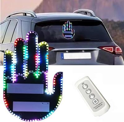 Car Finger Gesture Light Auto Truck Accessories Led Middle Finger Sign