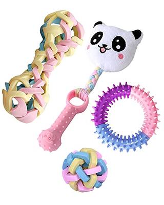 Hurray 3 Pack Puppy Chew Toys for Teething Puppies, Puppy Teething Toys,  360° Clean Pet