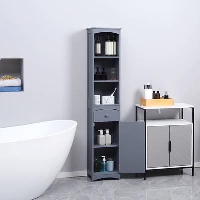 Costway Freestanding Bathroom Storage Cabinet Linen Tower Kitchen