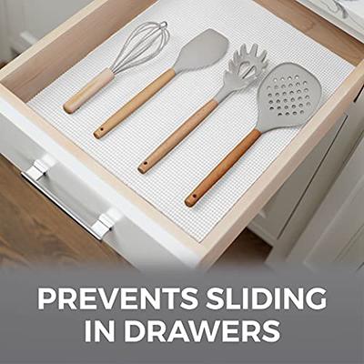 Gorilla Grip Drawer Shelf and Cabinet Liner, Thick Strong Grip, Non-Adhesive Liners Protect Kitchen Cabinets and Cupboard, Bathroom Drawers, Easy