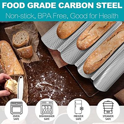 Tiawudi 3 Pack Nonstick Carbon Steel Baking Bread Pan, Large Loaf Pan, 9  1/2 x 5