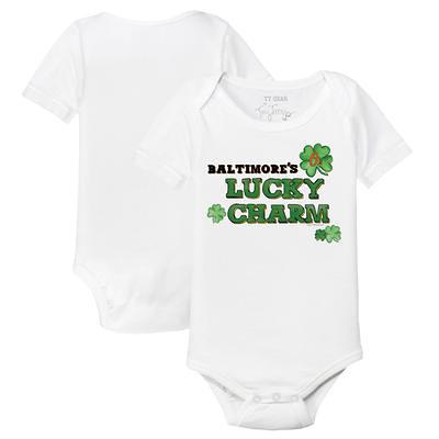 Infant Tiny Turnip White Baltimore Orioles Baseball Pow T-Shirt