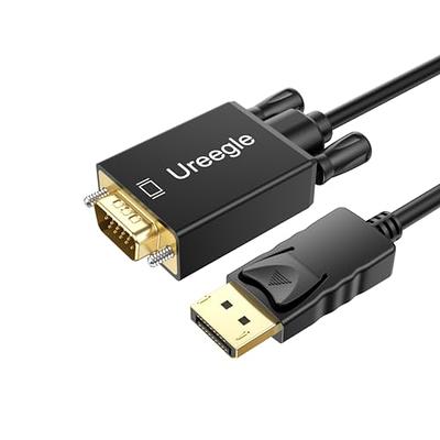 Ureegle DisplayPort to VGA Cable 6FT, DP to VGA Cable Male to Male, Gold-Plated  Display Port to VGA Cord for Desktop, Laptop, PC to Monitor, Projector, TV  etc - Yahoo Shopping