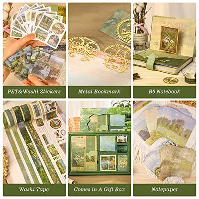 SEEVAE Aesthetic Scrapbook Kit(348pcs), Vintage Scrapbooking