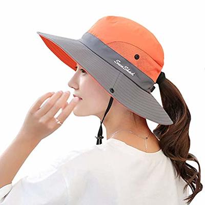 UPF 50+ Wide Brim Sun Hat Waterproof UV Protection Bucket Boonie Hat for  Women