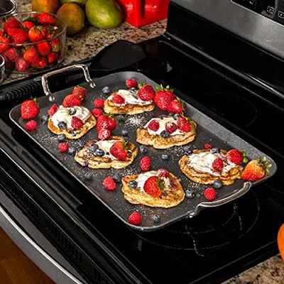 Chef's Secret Stovetop Griddle Pan - Stainless Steel Nonstick