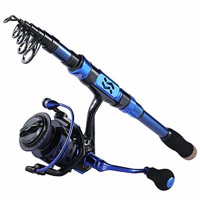 Sougayilang Fishing Rod Reel Combos Portable Telescopic Spinning