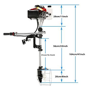 CUKUSIN Outboard Motor Boat Engine 4 Stroke 4.0 HP Marine Boat