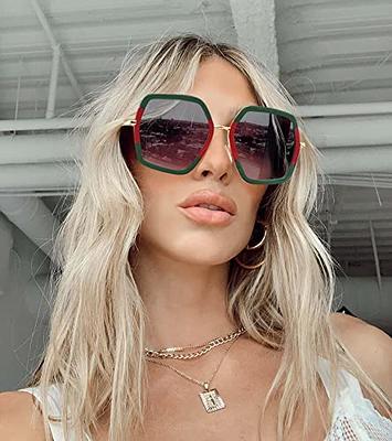 Oversized Sunglasses Woman Outdoor Travel Girl Party Square Sun Glasses  Female Big Frame Eyewear Shades Driving UV400 Eyeglasses