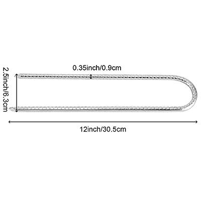 U Shaped Rebar Stakes, ZEONHAK 16 Pack 12 Inches Galvanized Steel