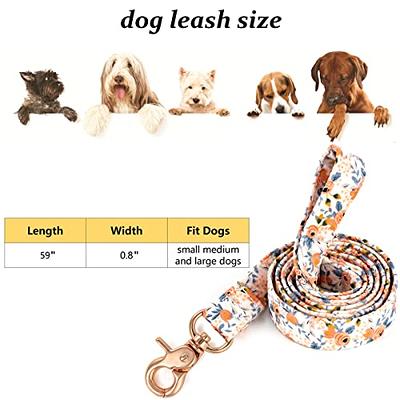 Dog Leash Flowers for Girl Dogs,Puppy Dog Leash Cute Girl Dog Leashes with  Safety Metal Buckle Floral Pattern Dog Leash for Puppy Small Medium Large  Dogs (Length:59, Width:0.8, Orange Flower) - Yahoo