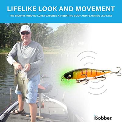 iBobber Snappr Natural Robotic Swimming Fishing Lure, Mega 117mm,  Rechargeable LED Light, 4-6Ft Depth Slow Sinking Jerkbait for Bass,  ReelSonar (Tarnished) - Yahoo Shopping