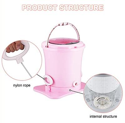 Manual Clothes Dryer Portable Mini Dryer Compact Spin Dryer Non electric  Laundry Dryer for RV, Camping, School, Apartment, Dorm (Pink)