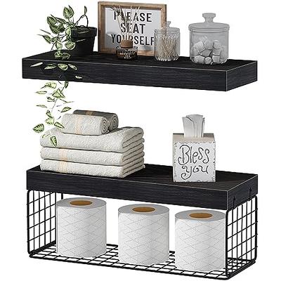 Cabilock 2pcs Cell Phone Stand Bathroom Storage Basket Floating Wall  Shelves Phone Shelf Wall Mount Smart Speaker Shelf Wipes Rack Metal Storage  Shelf