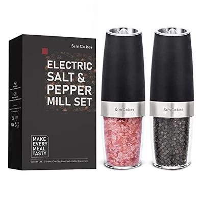 Gravity Electric Salt And Pepper Grinder Set With Adjustable - Temu