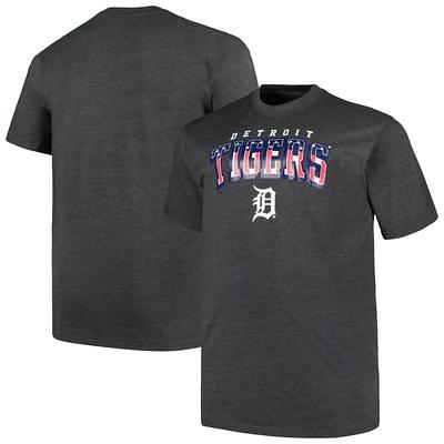 Men's Profile Black, Heather Gray Detroit Tigers Big and Tall T-Shirt Combo Pack Black,Heather Gray