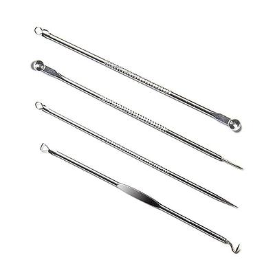 HaimiLiya Pimple Popper Tool Kit-4 Pcs Acne Needle Tools Set- Blackhead  Comedone Whitehead Popping Remover Tool for Nose Face Skin Blemish Extractor  Tool - Silver - Yahoo Shopping