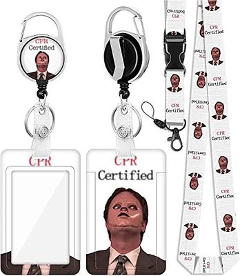  Plifal ID Badge Holder with Lanyard and Retractable Badge Reel  Belt Clip,Cartoon Heart Keychain Lanyards Clip on Badge Extender Vertical  ID Sleeve for Women : Office Products