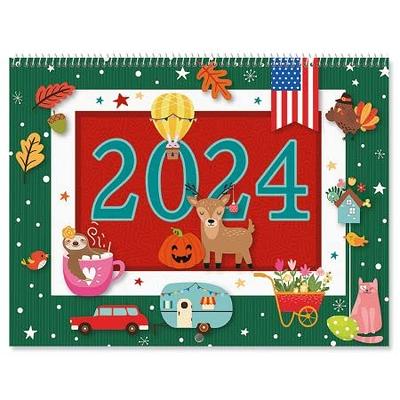  2024 Scrapbook Celebrations Wall Calendar - 12 x 9, Bookstore  Quality, Spiral Bound, Scrapbooking materials not included : Office Products