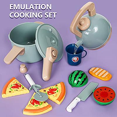 Wooden Pizza Toy Toddler Gift Play Kitchen Set Gift Idea for Kids Wooden  Play Kitchen Dishes for Children Wood Pizza Set Toddler Toy Gift 