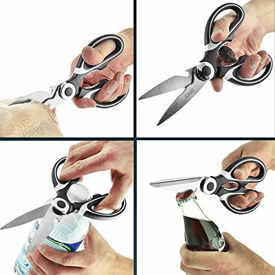  MITSUMOTO SAKARI 9 inch Heavy Duty Kitchen Shears, Japanese  Multipurpose Stainless Steel Kitchen Scissors, Dishwasher Safe Poultry  Shears for Meat, Fish, Chicken, Seafood: Home & Kitchen
