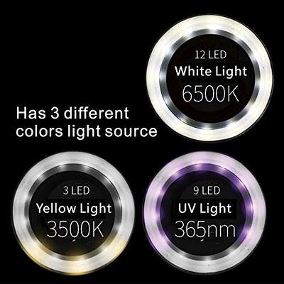 2 Pack Jewelers Loupe, 30X 60X 90X + 40X Illuminated Jewelry Loupe  Magnifier, Foldable Jewelers Magnifying Glass with UV Light and LED Light  for Gems, Jewelry, Diamond, Coins, Stamps - Yahoo Shopping