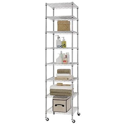 Finnhomy Heavy Duty 6 Tier Wire Shelving Unit with Wheels 18x18x72-inc