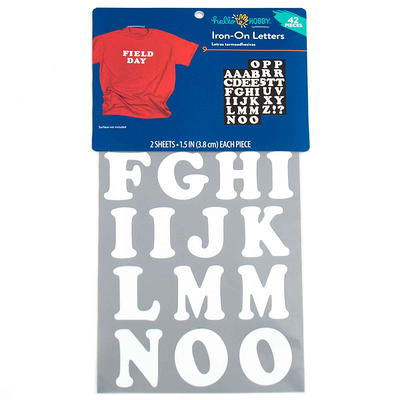 Hello Hobby 1.5  White Cooper Iron-On Letters, 42 Pieces A-Z - Yahoo  Shopping