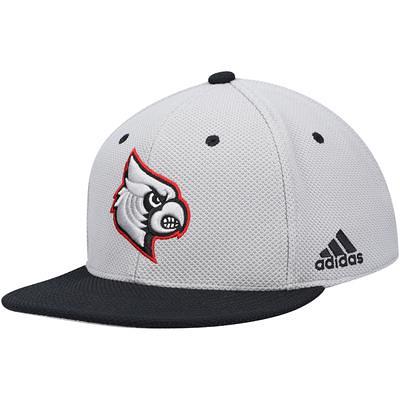 Louisville Cardinals adidas Cuffed Knit Hat with Pom - Gray