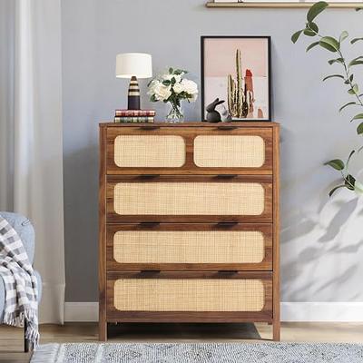 QHITTY 6 Drawer Dresser, Modern Wood Dresser for Bedroom with