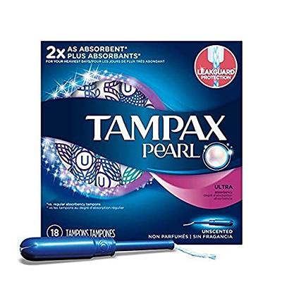 Tampax Pearl Tampons, with LeakGuard Braid, Light Absorbency