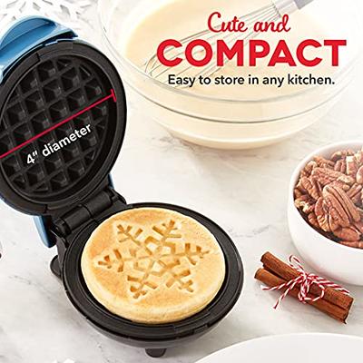 CROWNFUL Mini Waffle Maker Machine, 4 Inches Portable Small Compact Design,  Easy to Clean, Non-Stick Surface, Recipe Guide Included, Perfect for  Breakfast, Dessert, Sandwich Green 