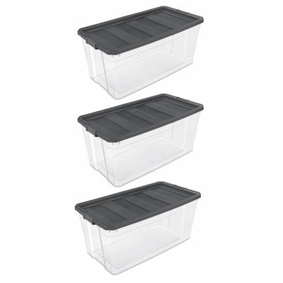 Sterilite 6 qt. Storage Box Stackable Latching Container in Clear (12-Pack)  - Yahoo Shopping