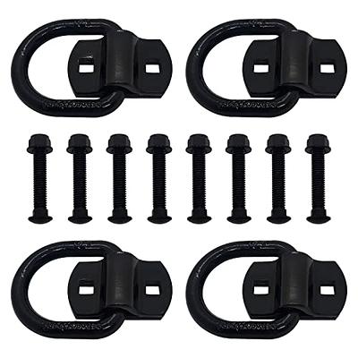 BUSY-CORNER 4PCS Heavy Duty Bolt-On Forged D Ring, 1/2 D Rings with Screws  & Bolts,12000 LBS Break Strength Tie Down Anchors Hooks,Securing Cargo for  Trailers, Truck Bed (Black) - Yahoo Shopping