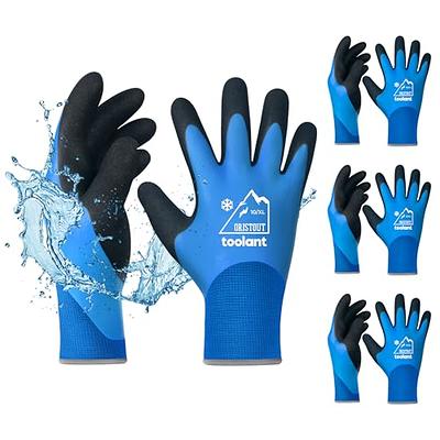 2 Pairs Waterproof Winter Work Gloves for Men Thickened Freezer Gloves  Thermal Insulated Work Gloves for Cold Weather (2, Large)