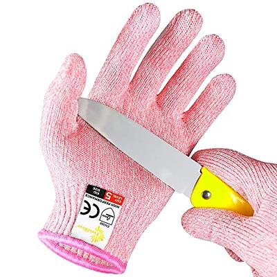 2pairs Cut Resistant Gloves Level 5 for Kitchen Safety Anti Cutting Gloves for Meat Cutting Wood Carving Mandolin Slicing