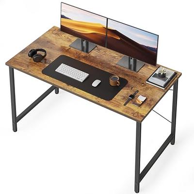 Coleshome 48 Inch Computer Desk, Modern Simple Style Desk for Home Office,  Study Student Writing Desk, Black