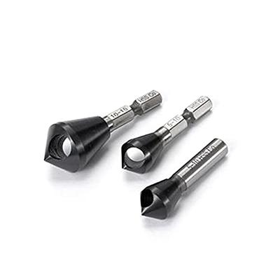 SeonFook Deburring External Chamfer Tool with Tungsten Carbide Blade,  Deburring Drill Bit Remove Burr Tools Quick Release 1/4-inch Hex Shank Fits  for