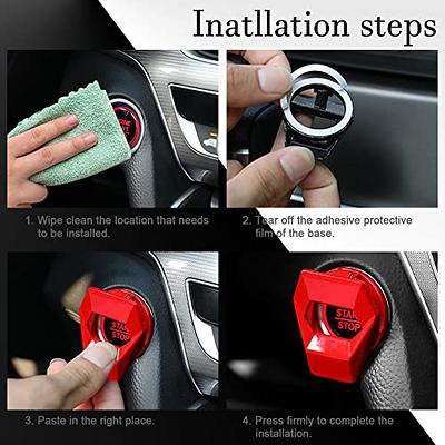 Universal Engine Start/Stop Button Cover, Car Power Control Zinc Alloy  Trim, Push to Start Button Cover Key Protective Cover, One Button Start Button  Cover Fit for Most Car Interior (Red) - Yahoo