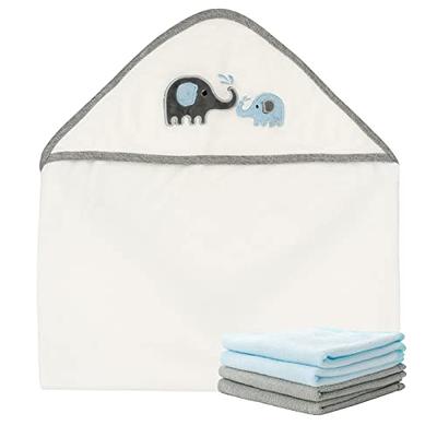 Whale Baby Hooded Towels and Washcloths Gift Bath Set