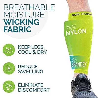  Calf Brace Leg Compression Sleeves for Men & Women, Shin  Splints for Calf Muscle Wrap, Diamond-shaped Elastic Band for Pressure, fit  Swelling, Varicose Vein Pain Relief, Running, Hiking, Fitness -S/M 