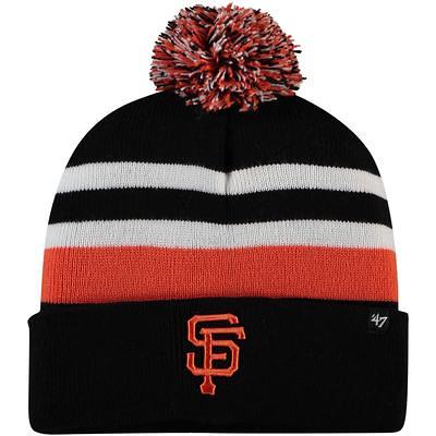 Women's '47 Black San Francisco 49ers Logo Meeko Cuffed Knit Hat with Pom