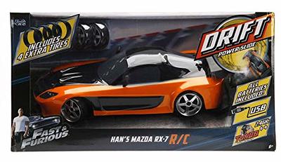 Jada Toys Fast & Furious Han's Mazda RX-7 Drift RC Car, 1: 10 Scale 2.4Ghz  Remote Control Orange & Black, Ready to Run, USB Charging (Standard)  (99700) - Yahoo Shopping