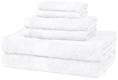 Basics 6-Piece Fade Resistant Bath towel, Hand and Washcloth Set -  Cotton, Gray, 14.25 L x 10.85 W