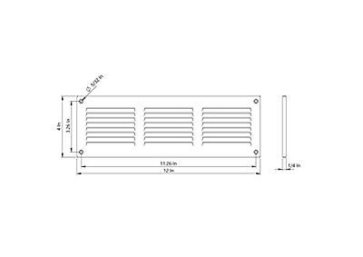 Ozo Brothers Black Air Register Cover Grille. Wall Register, Ceiling and  Exterior Vent Cover. Baseboard Heater Covers. Available in Diff. Sizes  Colors. 300 100mm, 12x4 inch - Yahoo Shopping