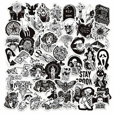 50pcs Gothic Stickers Pack, Cool Punk Stickers for Teens Adults